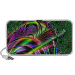 Deep green, and multi-colour fractal design. notebook speakers