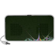 Deep Green Fractal Star Time Warp Speaker