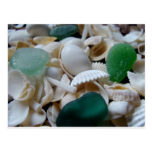 Deep Green Sea Glass Postcards