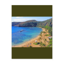 Deep Hanauma Bay, Honolulu, Oahu, Hawaii View Postcard