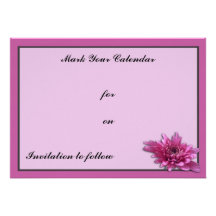 Deep Pink Daisy Personalized Announcements