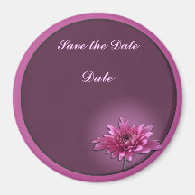 Deep Pink Daisy Refrigerator Magnets