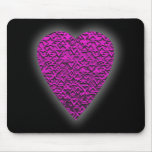 Deep Pink Heart. Patterned Heart Design. mousepads