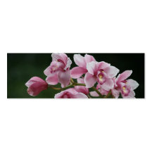 deep pink orchid bookmark business card