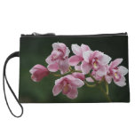 deep pink orchids mini clutch bag wristlet purse