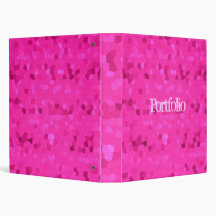 Deep Pink Stain Glass Vinyl Binders