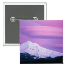 Deep purple clouds surround Mount Hood, in Button