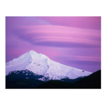Deep purple clouds surround Mount Hood, in Postcards