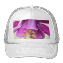 Deep Purple Columbine (Aquilegia) Petals Mesh Hats