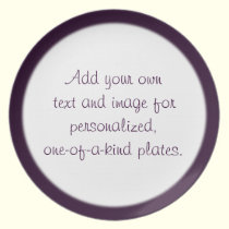 Deep Purple Plum Edge Plate Template plates