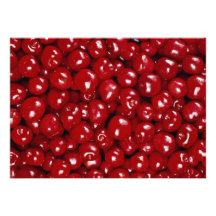 Deep red cherries texture invitations