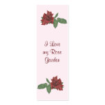 Deep Red Roses Book Marks business cards