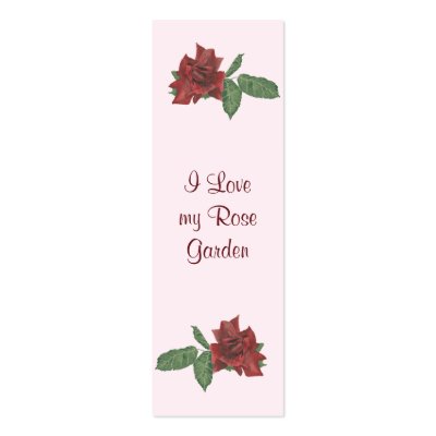 Deep Red Roses Mini Book Marks by Kayatiyu