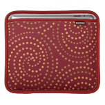 Deep Rust Coloured Decorative Design iPad Sleeve