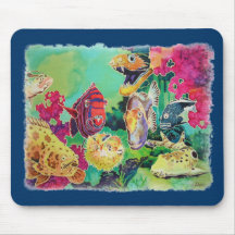 Deep Sea Beauties Tropical Fish Mouse Pads