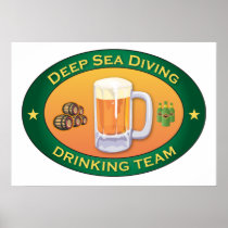 Deep Sea Diving Drinking Team Poster