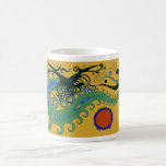 Deep sea Dragon (Green on Gold) Coffee Mug