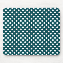 Deep Teal Polka Dot Mousepad mousepads