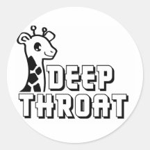 Deep Throat Round Stickers