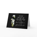 Deepest Sympathy Great Aunt White Orchids Greeting Card