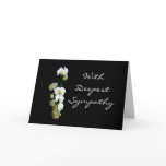 Deepest Sympathy White Orchids Greeting Card