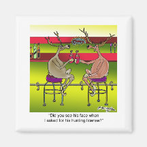 Deer Asking For a Hunting License Magnets