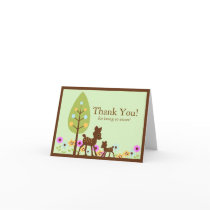 Deer Baby Shower Thank You Note Card