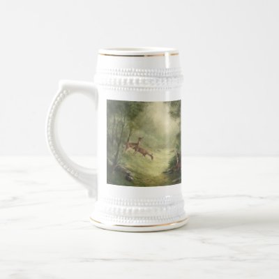 Deer Beer Stein Mugs by CathysFineArtShop