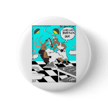 Deer Dentistry Buck Teeth Funny Cards Tees Gifts Pinback Button