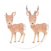 Deer Family stickers