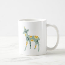 Deer fawn country pattern silhouette mug