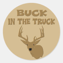Deer Hunter Round Stickers