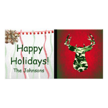 Deer Hunting Camo Buck Photo Greeting Card