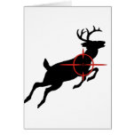 Deer Hunting- Deer with crosshairs on it cards