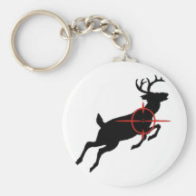 Deer Hunting- Deer with crosshairs on it Key Chain