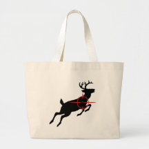 Deer Hunting- Deer with crosshairs on it Tote Bags