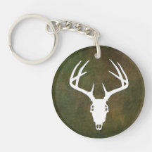 Deer Hunting Skull w/ Antlers Key Chain