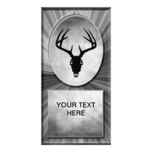 Deer Hunting Skull w/ Antlers Customized Photo Card