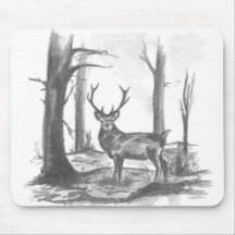 deer in woods mouse pads