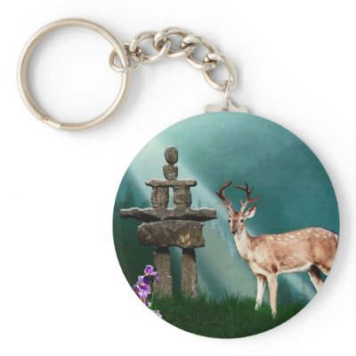 DEER & INUKSHUK Collection Keychain by WILDERNESS_SHOP
