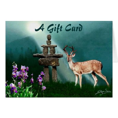 Deer & Inukshuk Gift series Cards by WILDERNESS_SHOP