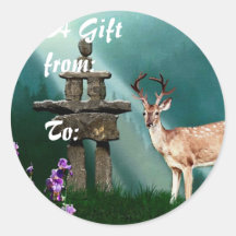 Deer & Inukshuk Gift series Sticker