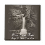Deer Leap Falls Refrigerator Magnet