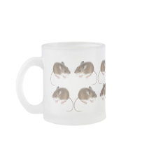 Deer Mice Frosted Glass Mug