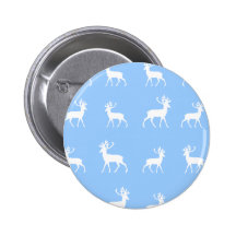 Deer pattern in Blue and White Pin