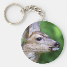 Deer - Profile of a Deer Keychains