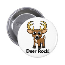 Deer Rock! Pinback Button