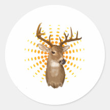 Deer season round stickers