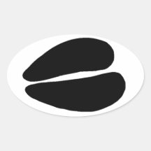 DEER TRACK OVAL STICKER