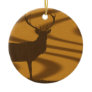 deer & woodgrain ornament